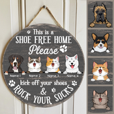 Custom Wooden Signs, Gifts For Pet Lovers, This Is A Shoe Free Home Please Kick Off Your Shoes