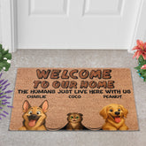 Personalized Dogs Doormat - Up to 6 Pets - Decorative Mat - Custom Doormat V2