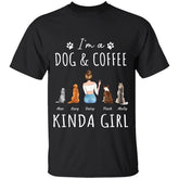 I'm a Dog/Cat & Coffee kinda girl personalized Pet T-Shirt
