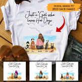 Just A Girl Who Loves Her Dogs/Cats girl, dog, cat personalized T-Shirt TS-HR107