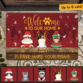 Please Wipe Your Paws Personalize Dog Doormat DM-NB161