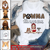 Pawma A Woman Who Proudly Claims Her Children's Dogs As Her Granddogs Personalized T-Shirt