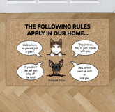 My/our rules - Personalized Doormat