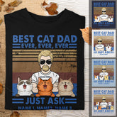 Best Cat Dad Ever Ever Ever - Retro Style - Personalized Cat T-shirt