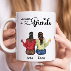 Besties - Always Friends - Personalized Mug