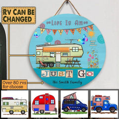 Life Is An Adventure - Wooden Door Sign