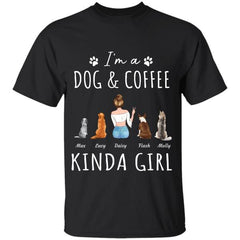 I'm a Dog/Cat & Coffee kinda girl personalized Pet T-Shirt