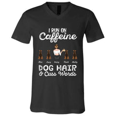 I run on Caffeine Dog/Cat Hair & Cuss Words personalized Pet T-Shirt