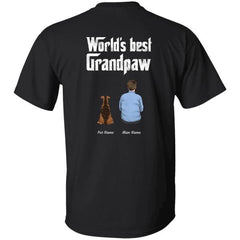 World's Best Grandpaw personalized pet Back T-shirt TS-HR53