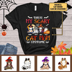 This Is My Scary Cat Mom Halloween - Personalized T-shirt