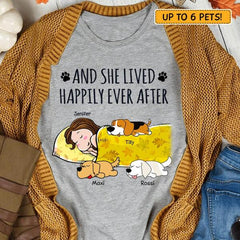 And she lived happily ever after personalized Dog T-Shirt TS-GH175