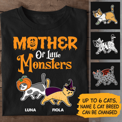 Mother Of Little Monsters Personalized Cat T-Shirt TS-HR185