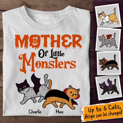 Mother Of Little Monsters Personalized Cat T-Shirt TS-HR189