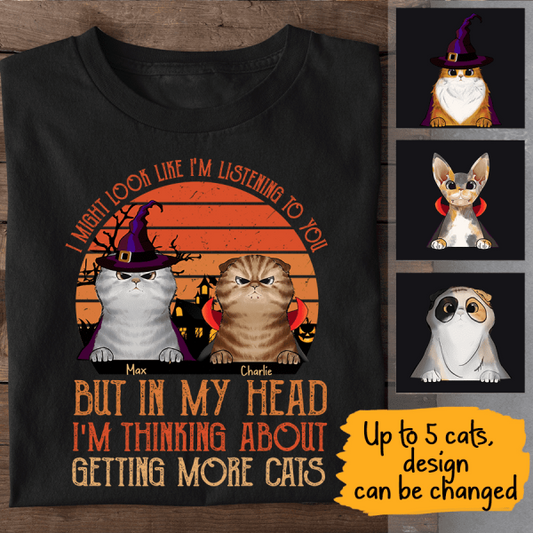 Funny Crazy Cat Lady Halloween Personalized T-Shirt TS-HR207