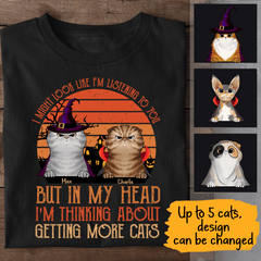 Funny Crazy Cat Lady Halloween Personalized T-Shirt TS-HR207