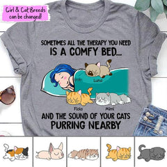 Sometimes All The Therapy You Need Personalized Cat T-Shirt TS-NB53