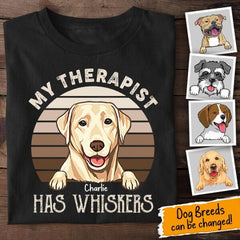 My Therapist Has Whiskers Personalized Dog T-shirt TS-NB254
