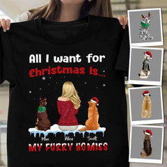 All I Want For Christmas Is My Furry Homies Personalized T-shirt TS-NB669