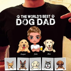 The World's Best Dog Dad Personalized T-shirt TS-NN1081