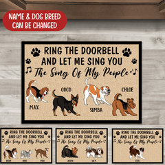 Ring The Doorbell And Let Me Sing You The Song Of My People - Personalized Doormat