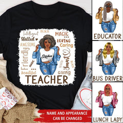 Black Teacher Shirts, Melanin Teacher Shirt, Black Teachers Dope Black Educators BHM T-Shirt, Teacher Shirt