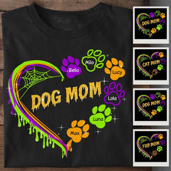 Dog Mom Halloween RainBow Personalized T-shirt TS-NB1778