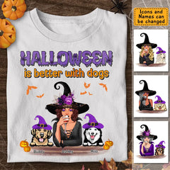 Halloween Is Better With A Dog - Personalized T-Shirt TS-PT3353