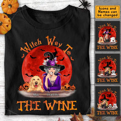 Witch Way To The Wine  - Personalized T-Shirt TS-PT3271