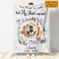 You Left Paw Prints On Our Hearts Forever - Personalized Blanket - Gift For Dog Lovers B-TT3280