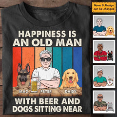 Happiness Is An Old Man Personalized T-Shirt TS-TT3007