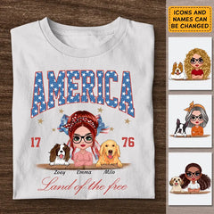 America - Personalized T-Shirt - 4th of July, Dog Lovers TS - TT3583
