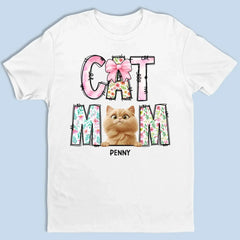 Just A Floral Girl With A Fluffy Boss - Cat Personalized Custom Unisex T-shirt, Premium T-shirt, Hoodie - Mother's Day, Gift For Pet Owners, Pet Lovers