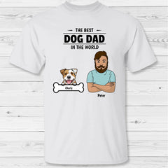 Best Dog Dad in the world - Personalized T-Shirt