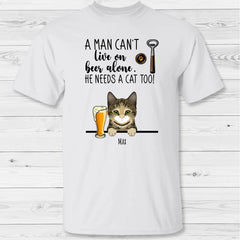 Beer & Meow - Personalized T-Shirt