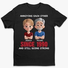 Custom Unisex T-shirt, Premium T-shirt, Hoodie - Personalized Anniversary Wedding Gifts For Husband And Wife, Him And Her - Growing Old, Never Growing Apart