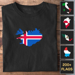 Country Map Flags  - Customizable T-Shirt