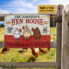 Farm Chicken Coop Personalized Metal Sign Gift For Farmer