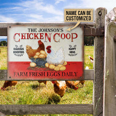 Farm Chicken Coop Personalized Metal Sign Gift For Farmer